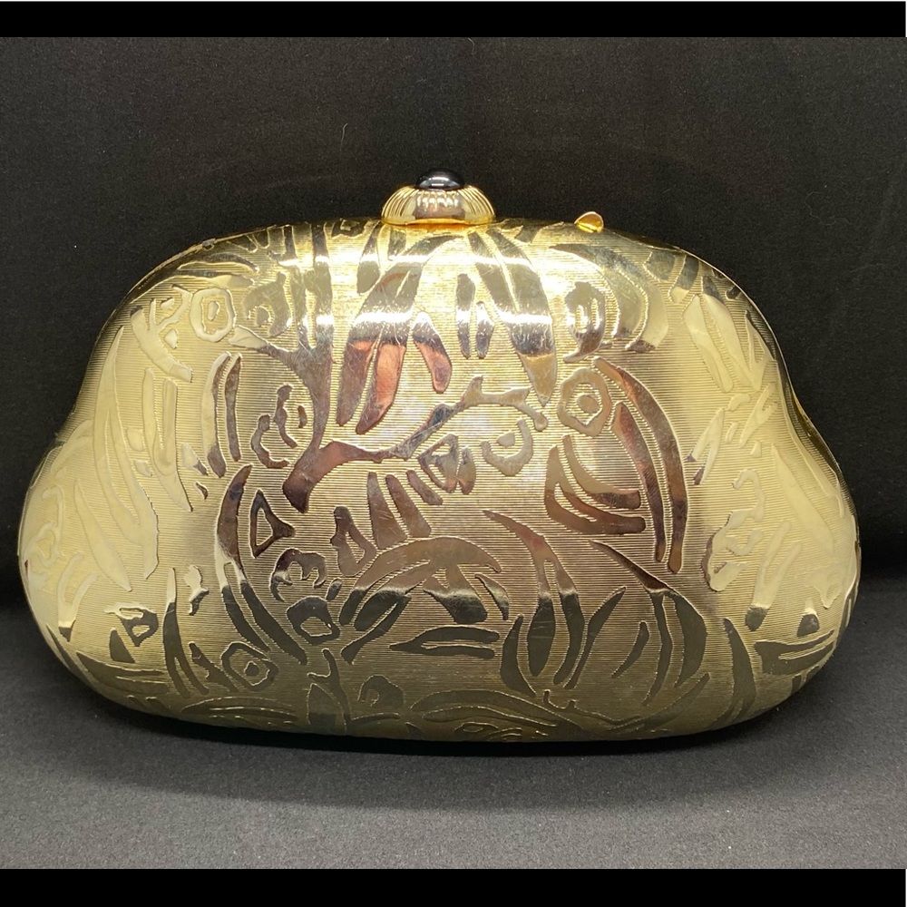 Saks Fifth Avenue Gold Metal Purse